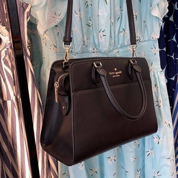 Kate Spade Madison Safiano Leather Medium Satchel Handbag 
COLOR: Black 

NWT - Picture 16 of 16